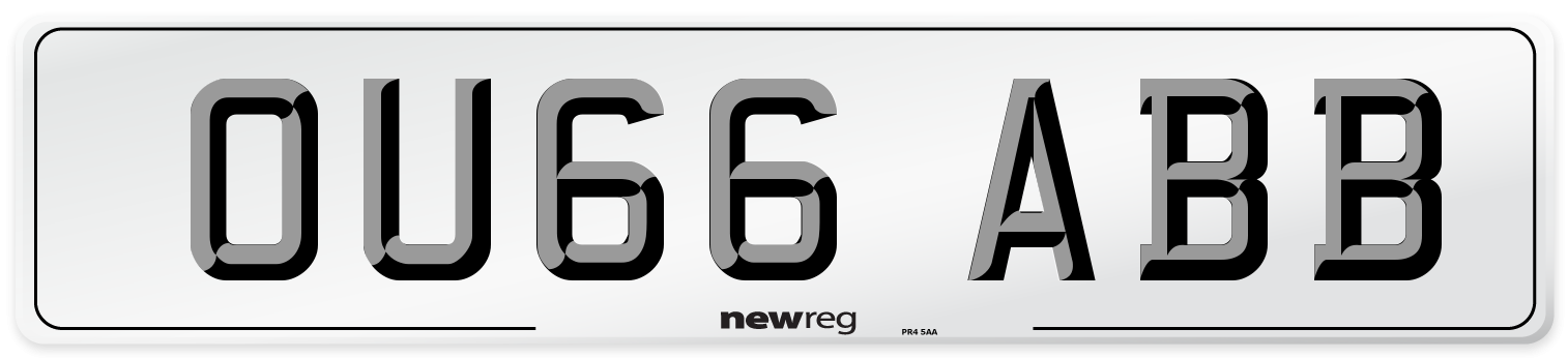 OU66 ABB Number Plate from New Reg